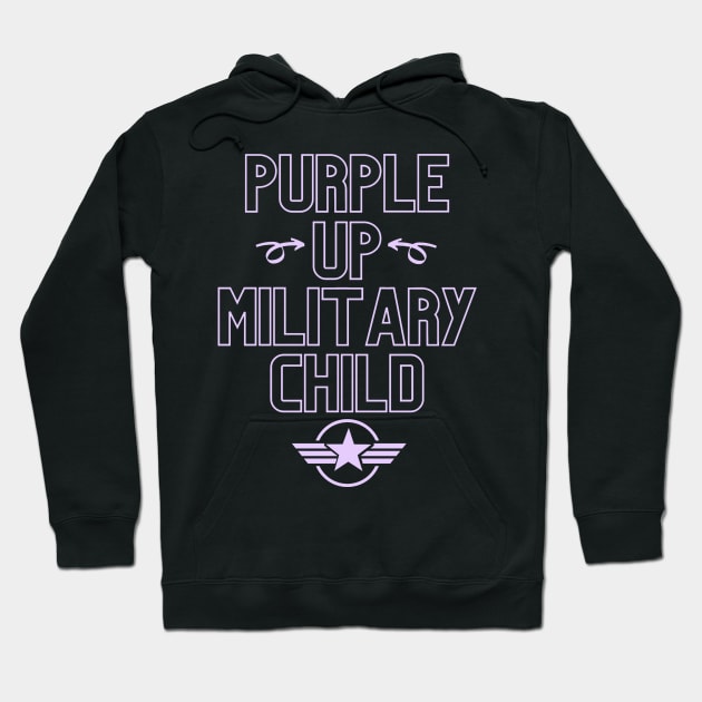 Purple Up Military Child, Month Of The Military Child Hoodie by Hunter_c4 "Click here to uncover more designs"